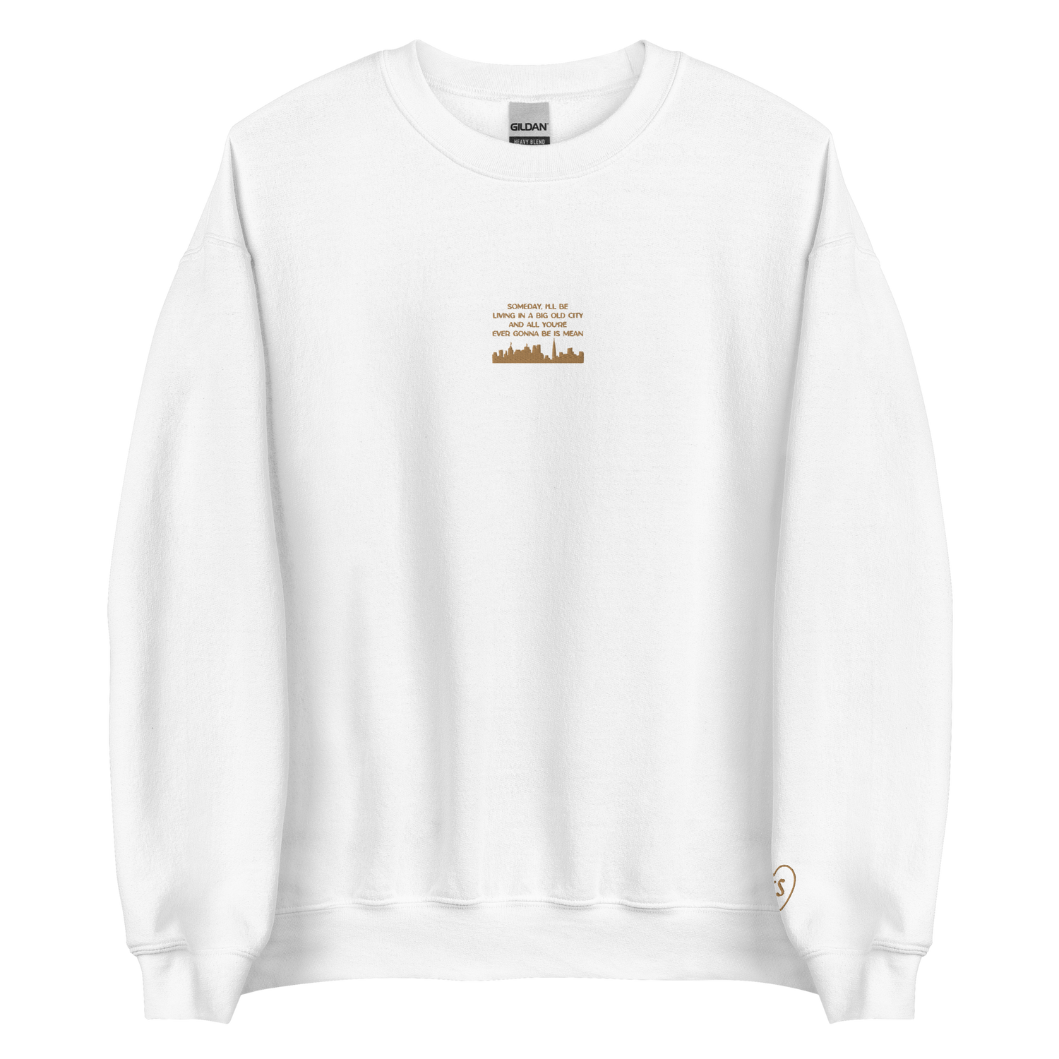 Mean - Gold Thread Embroidery Crew Neck