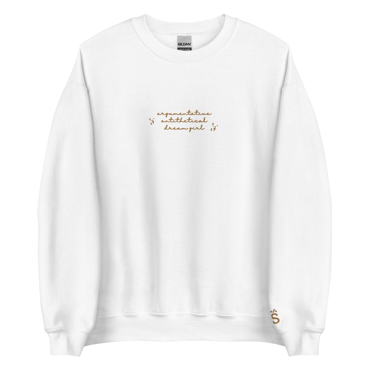 Argumentative Antithetical Dream Girl - Embroidered Crew Neck