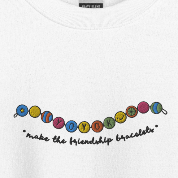 Friendship Bracelets - Embroidered Crew Neck