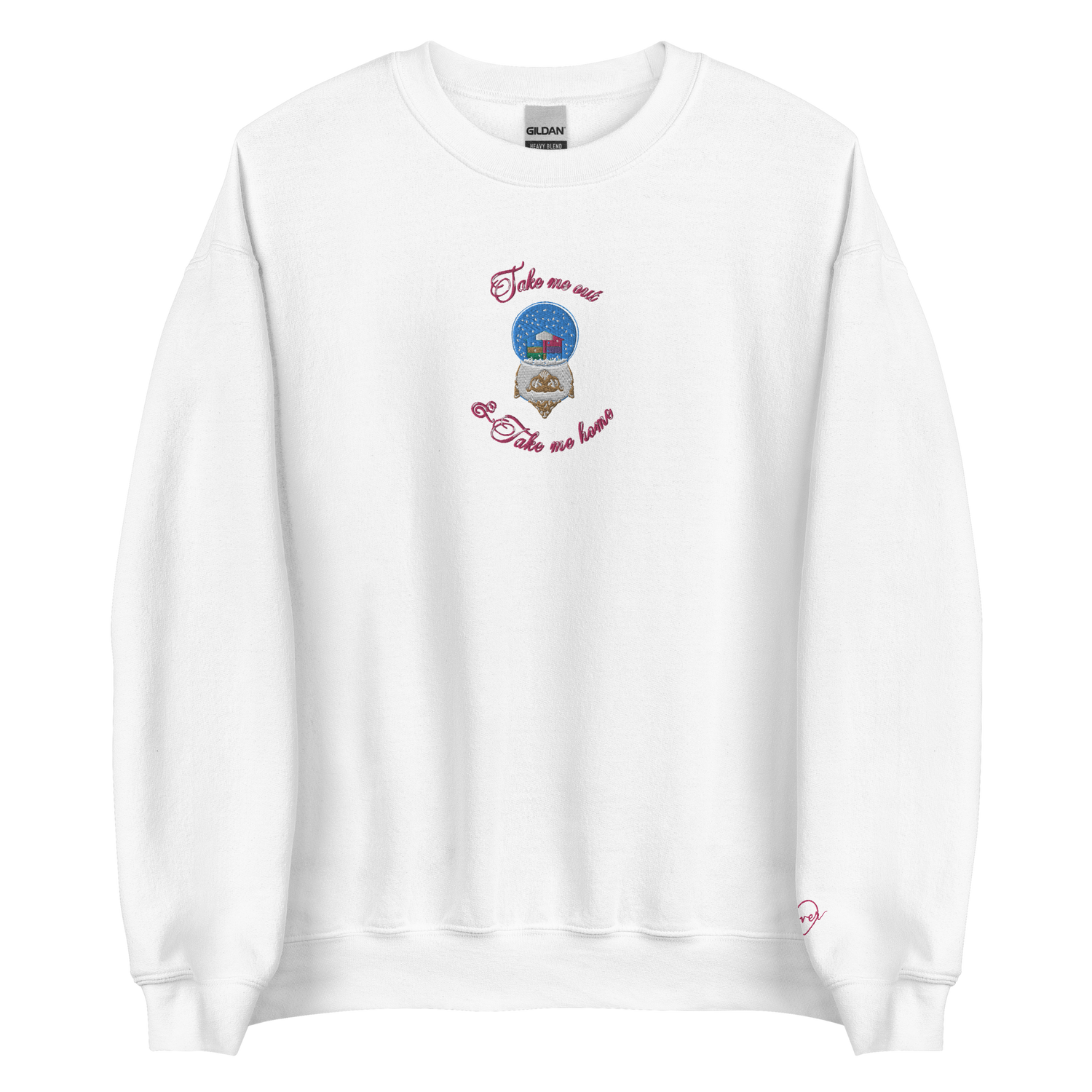 Lover Snow Globe - Embroidered Crew Neck