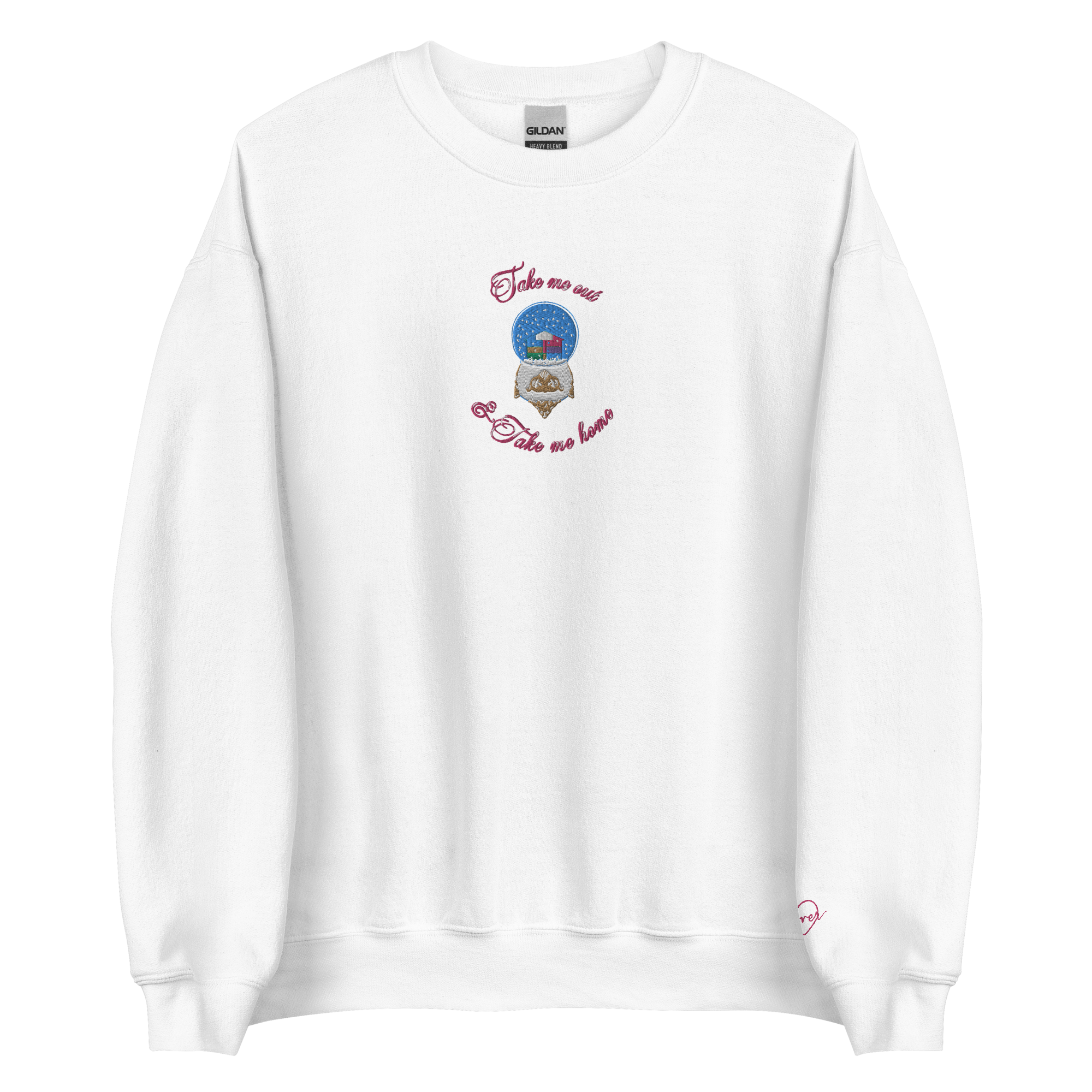 Lover Snow Globe - Embroidered Crew Neck