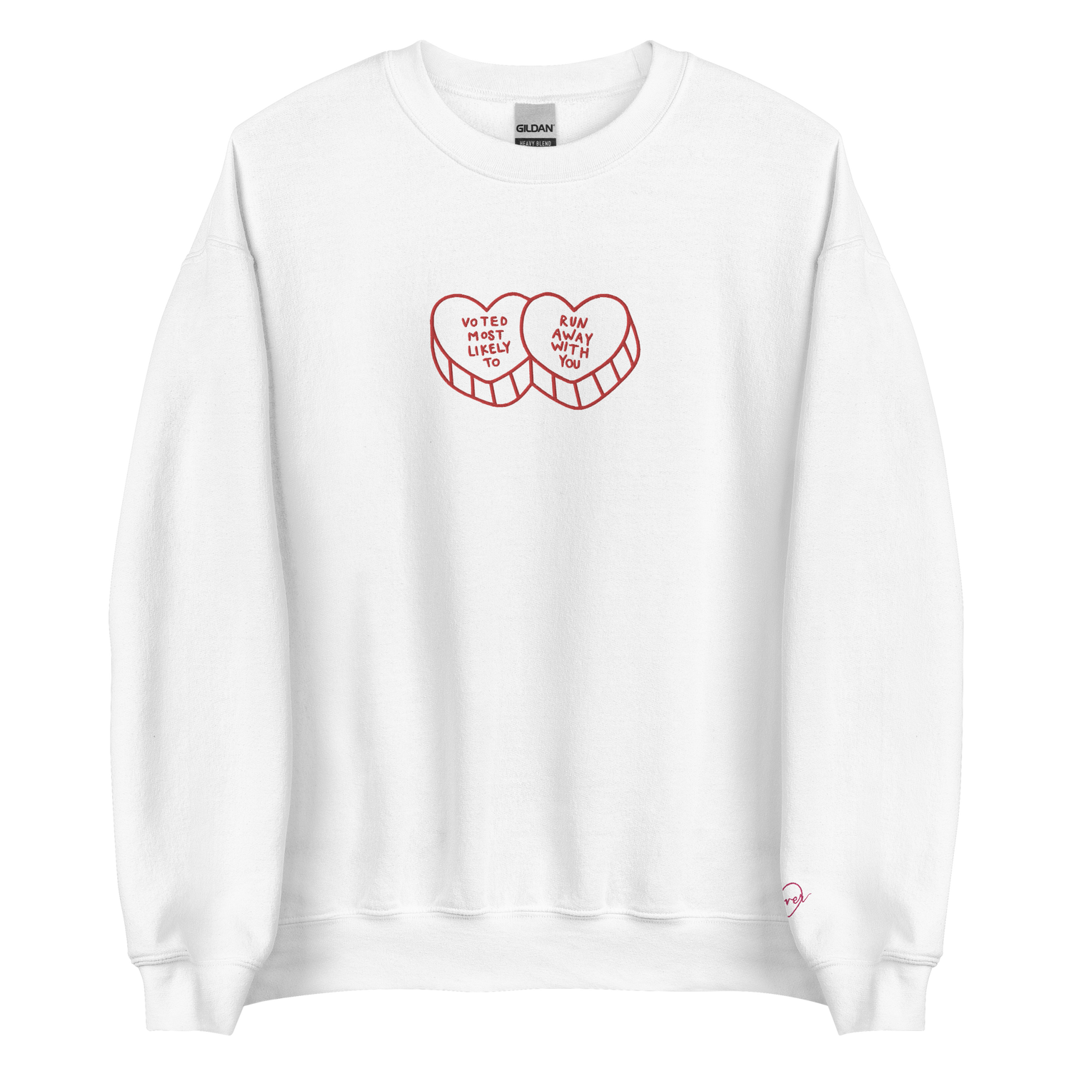 Voted Most Likely to Run Away With You - Embroidered Crew Neck