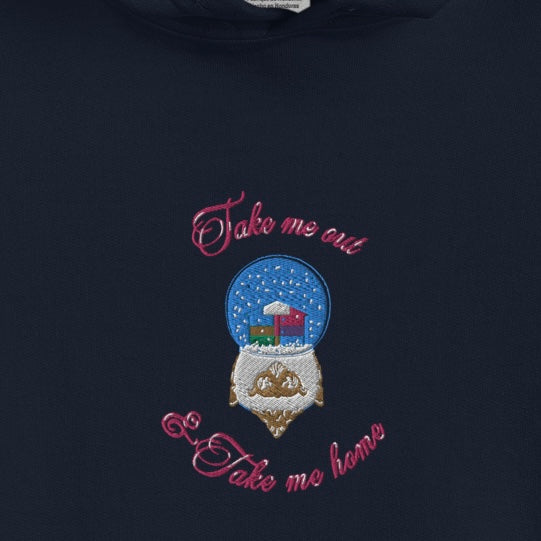 Lover Snow Globe - Embroidered Hoodie