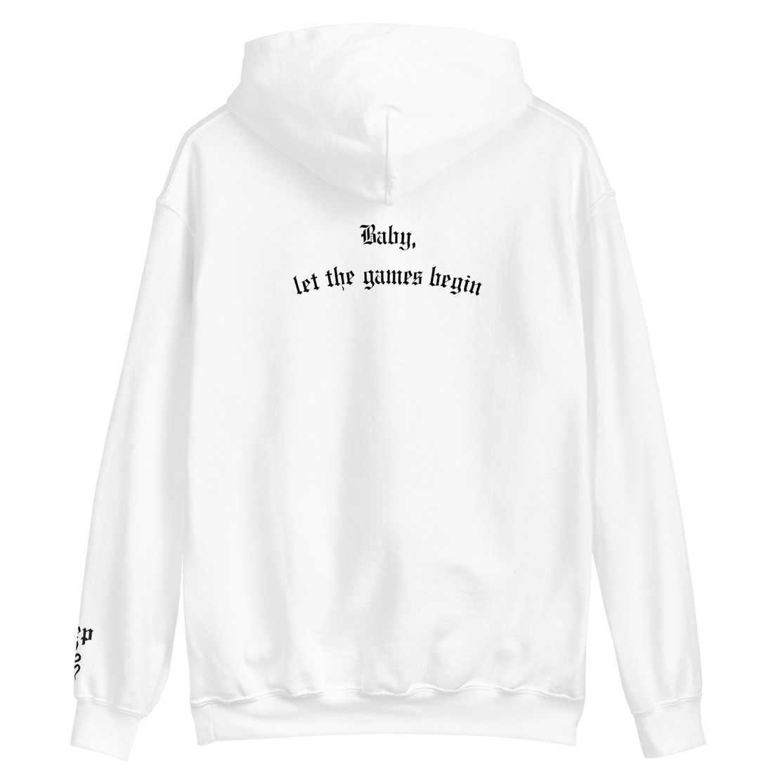 … ready for it? - White Embroidered Hoodie