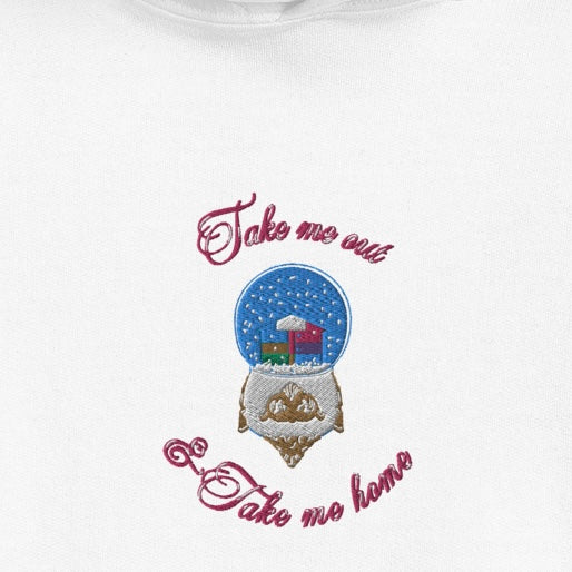 Lover Snow Globe - Embroidered Hoodie