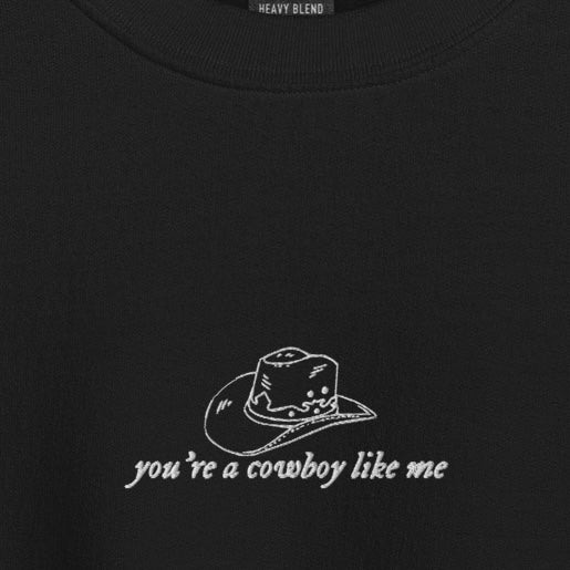 cowboy like me - Embroidered Crew Neck