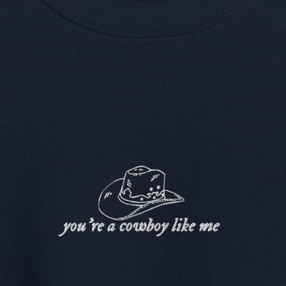 cowboy like me - Embroidered Crew Neck