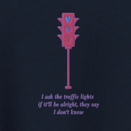 Traffic Lights - Embroidered Crew Neck