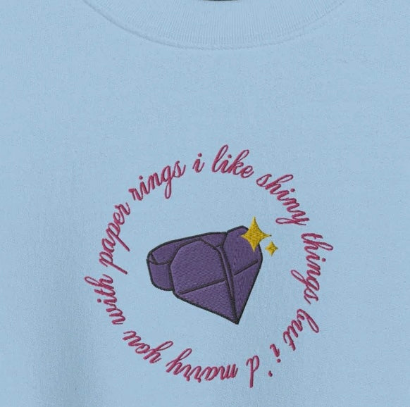 Paper Rings - Embroidered Crew Neck