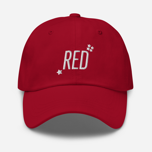 Red - Embroidered Dad Cap