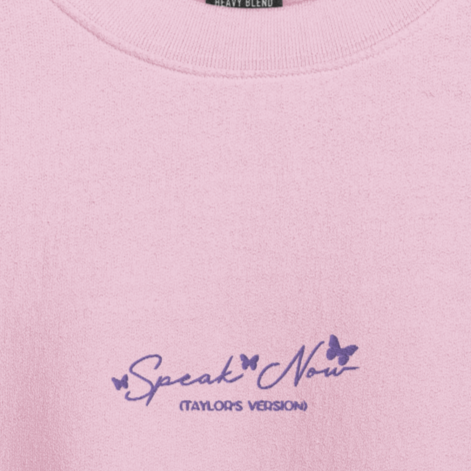 Speak Now Album Title - Embroidered Crew Neck