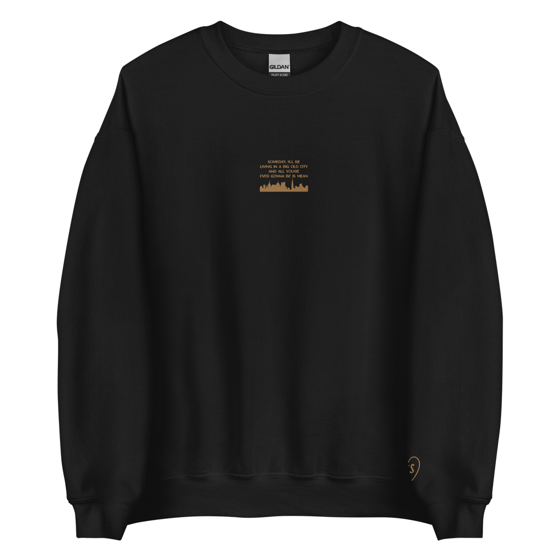 Mean - Gold Thread Embroidery Crew Neck