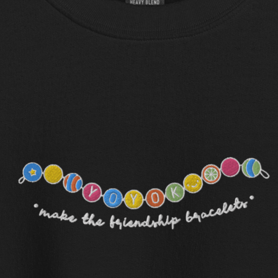 Friendship Bracelets - Embroidered Crew Neck