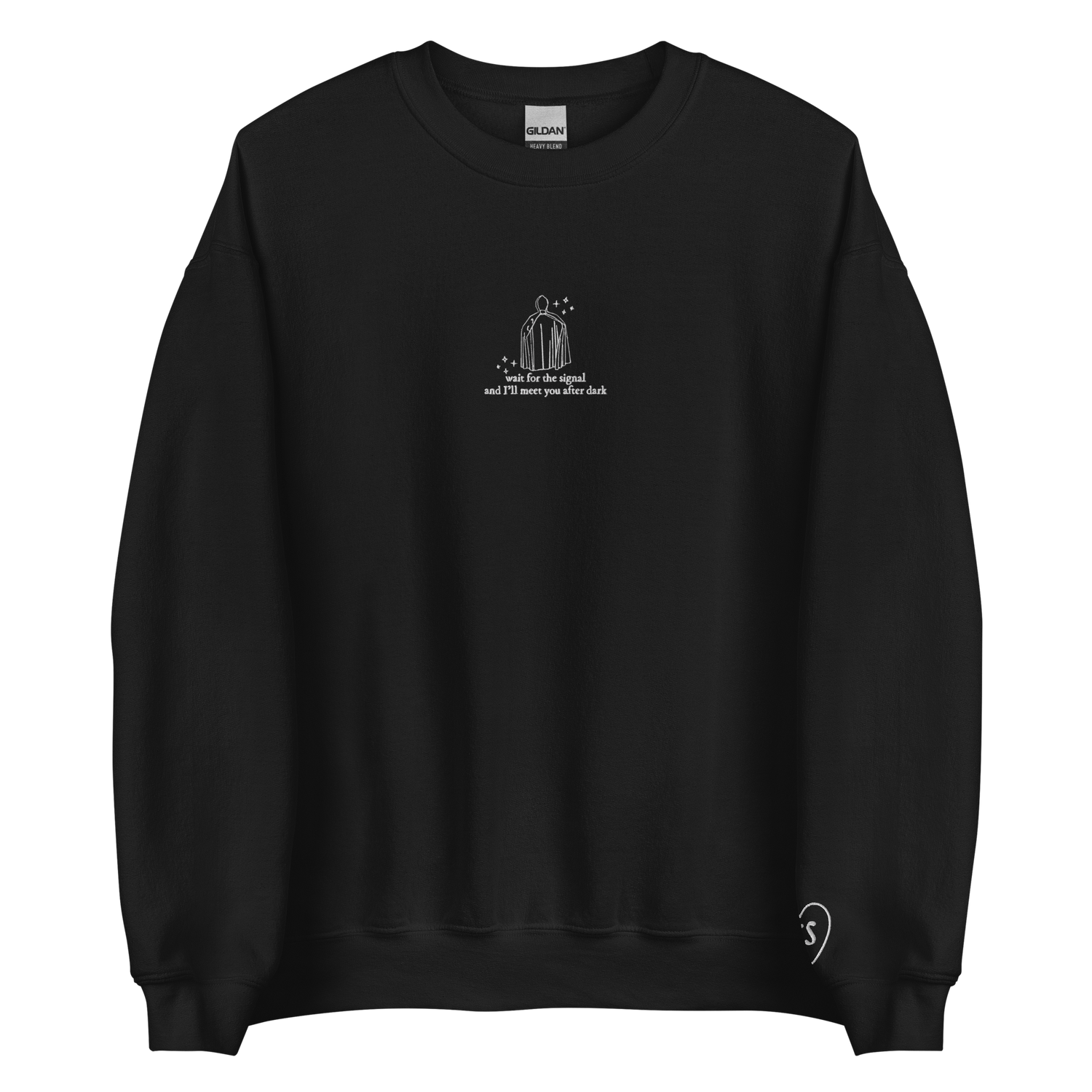 wait for the signal - Embroidered Crew Neck