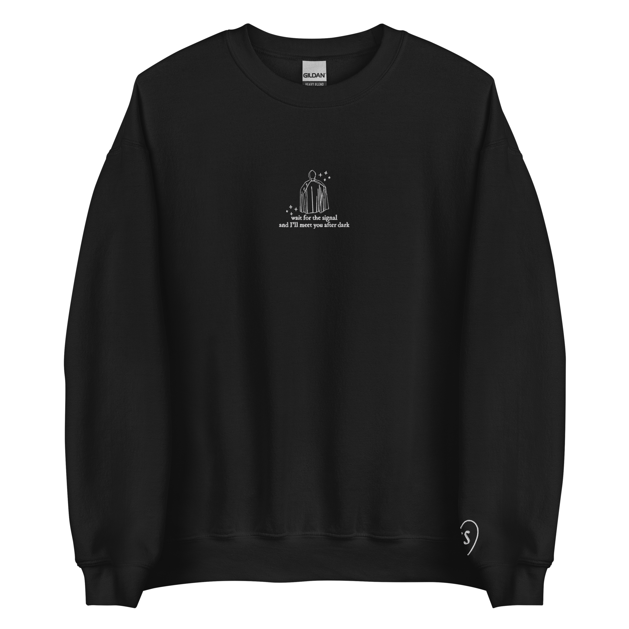 wait for the signal - Embroidered Crew Neck