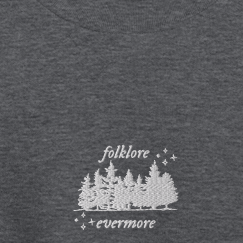 folklore/evermore era - Embroidered Crew Neck