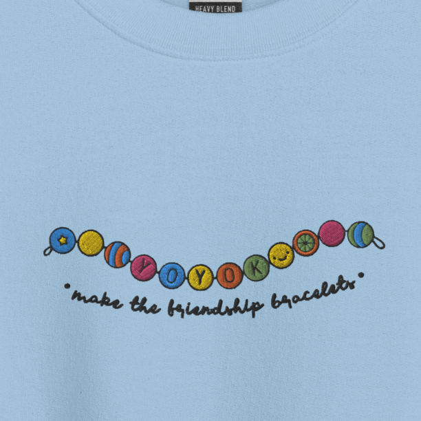 Friendship Bracelets - Embroidered Crew Neck