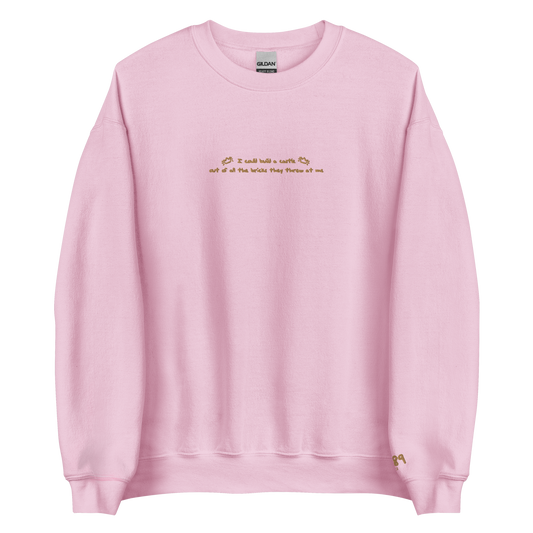 I Could Build a Castle - Embroidered Crew Neck