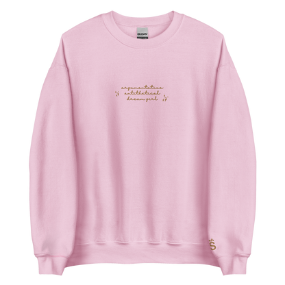 Argumentative Antithetical Dream Girl - Embroidered Crew Neck