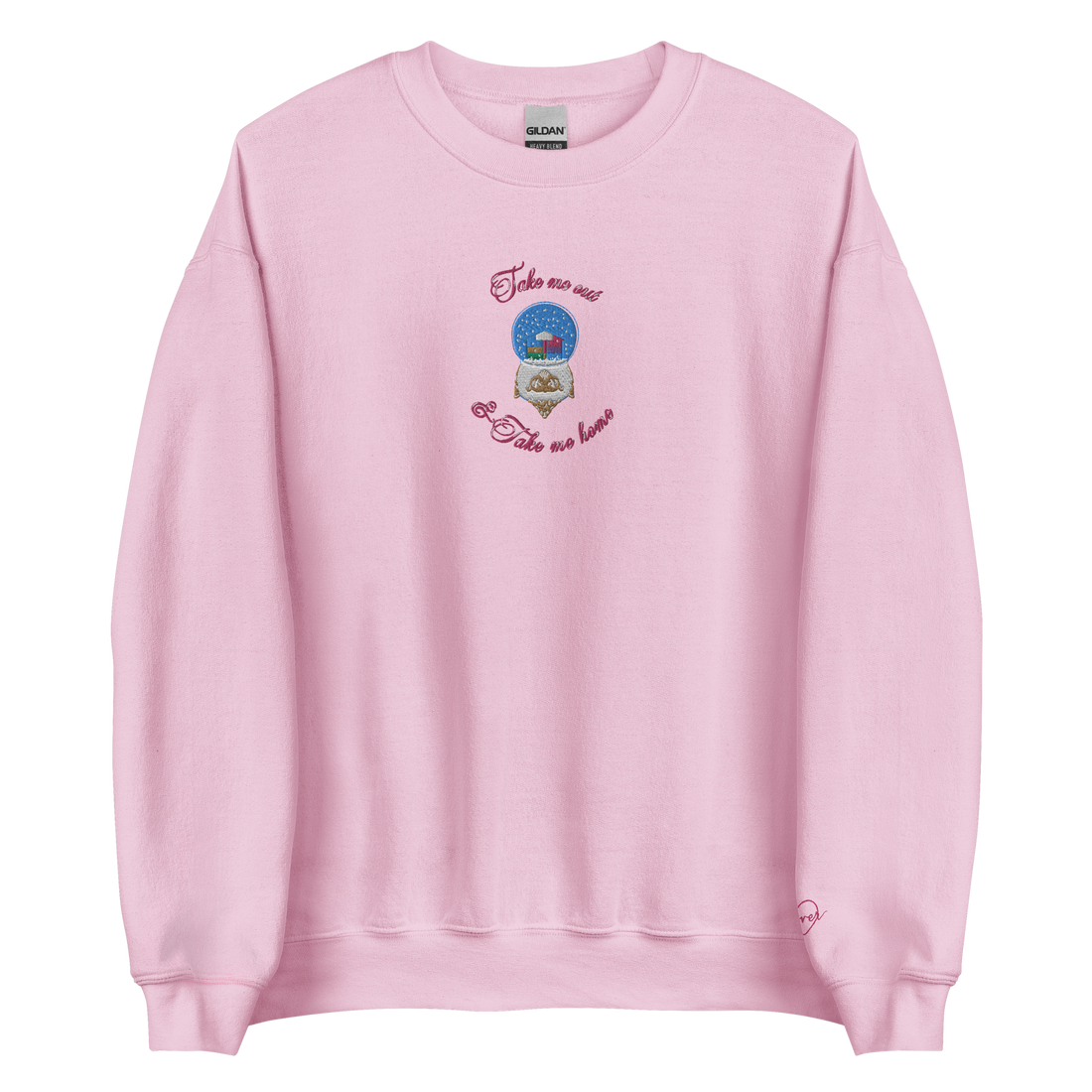Lover Snow Globe - Embroidered Crew Neck