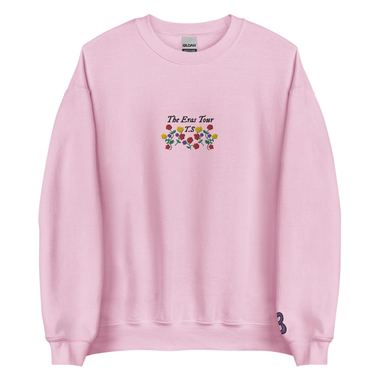 Surprise Songs Flowers - Embroidered Crew Neck