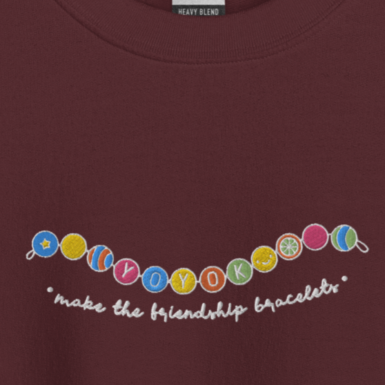 Friendship Bracelets - Embroidered Crew Neck