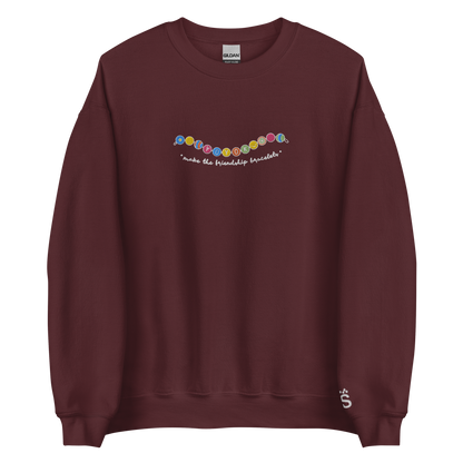 Friendship Bracelets - Embroidered Crew Neck