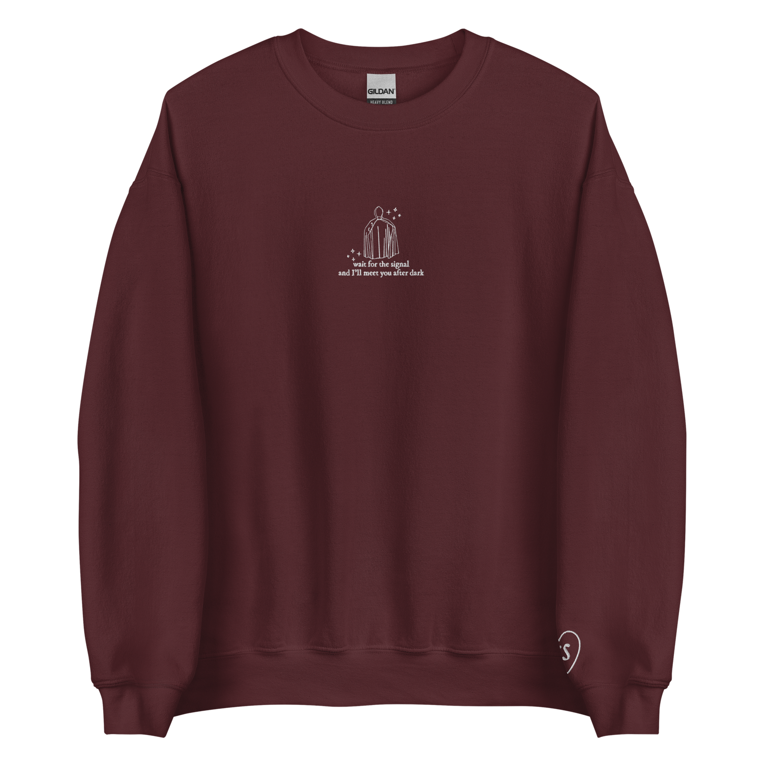 wait for the signal - Embroidered Crew Neck