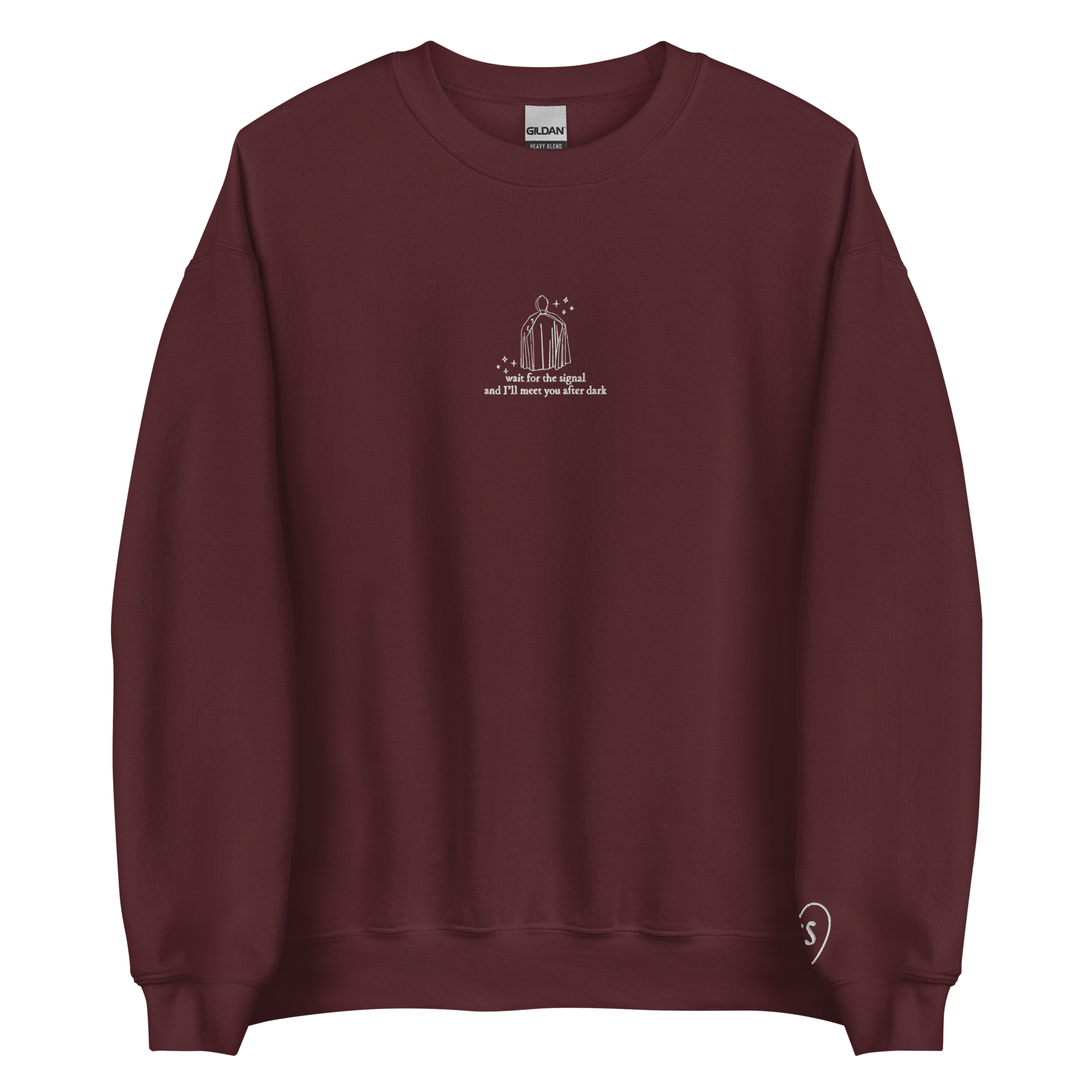 wait for the signal - Embroidered Crew Neck