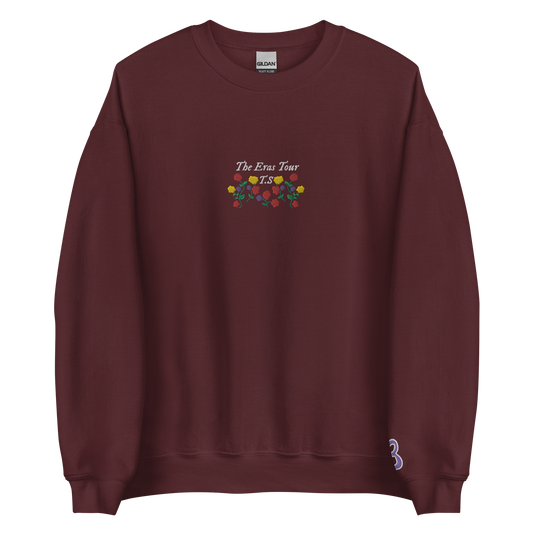 Surprise Songs Flowers - Embroidered Crew Neck