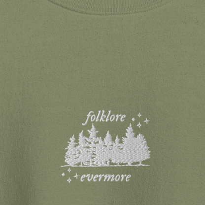 folklore/evermore era - Embroidered Crew Neck