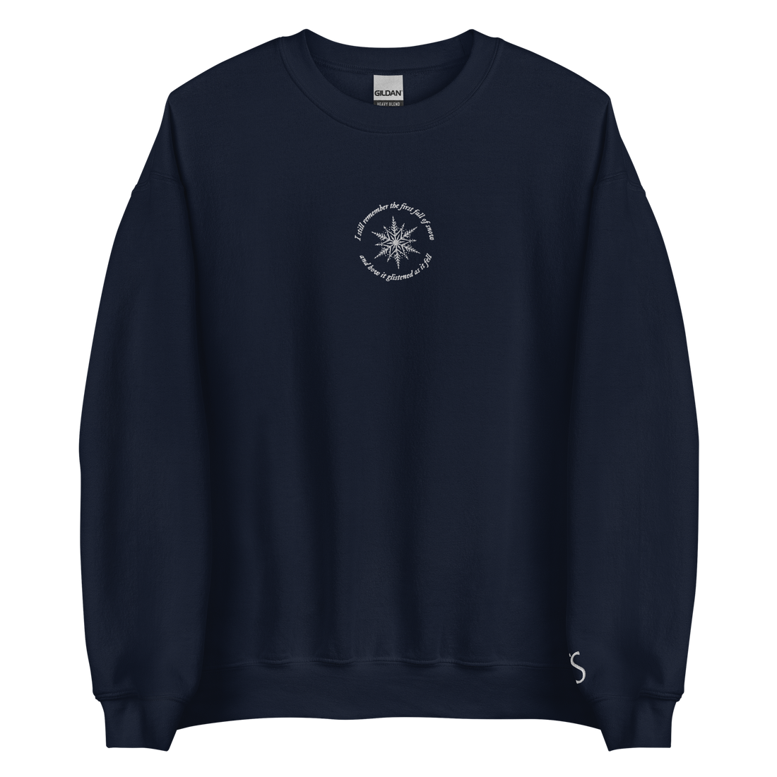 The First Fall Of Snow - Embroidered Crew Neck