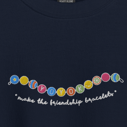 Friendship Bracelets - Embroidered Crew Neck