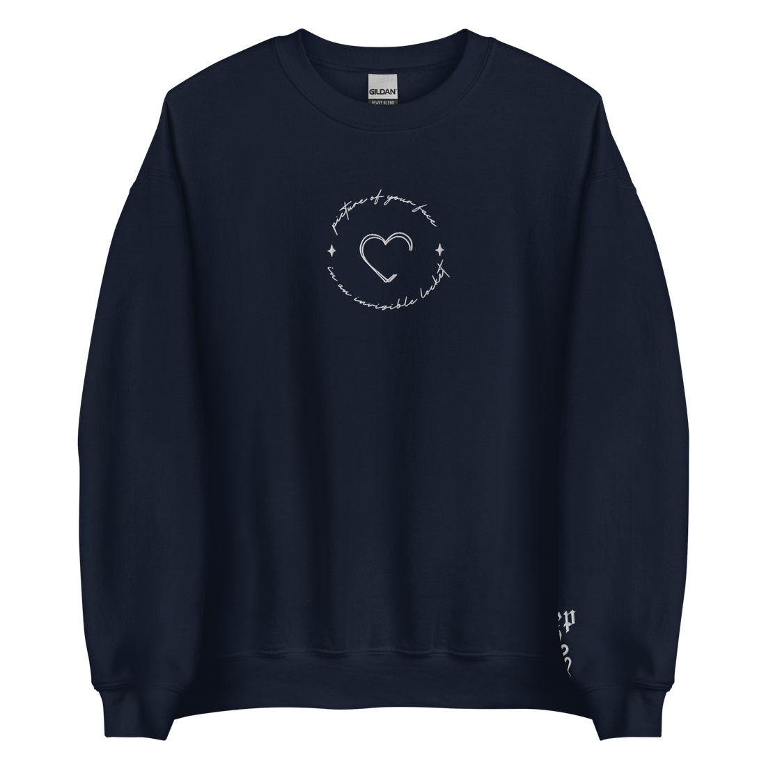 Invisible locket - Embroidered Crew Neck