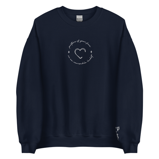 Invisible locket - Embroidered Crew Neck
