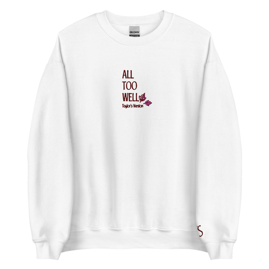 All Too Well - Red Thread Embroidery Crew Neck