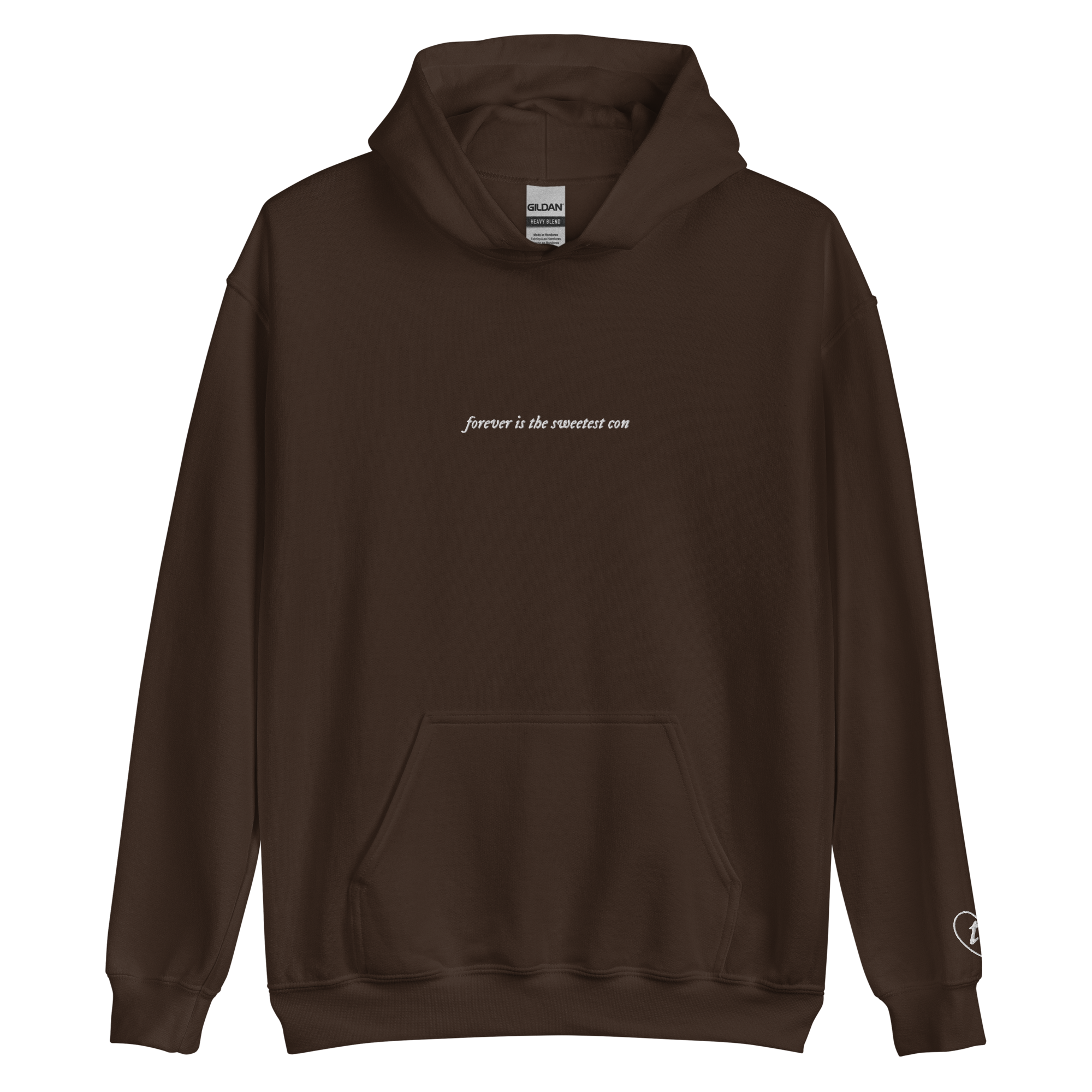 forever is the sweetest con - Embroidered Hoodie