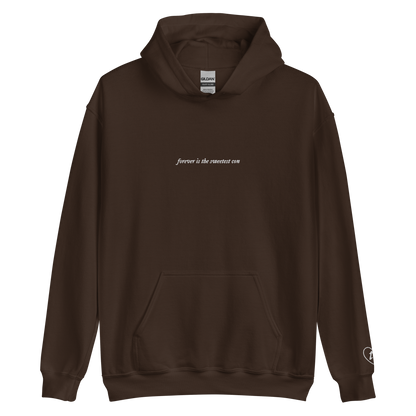 forever is the sweetest con - Embroidered Hoodie