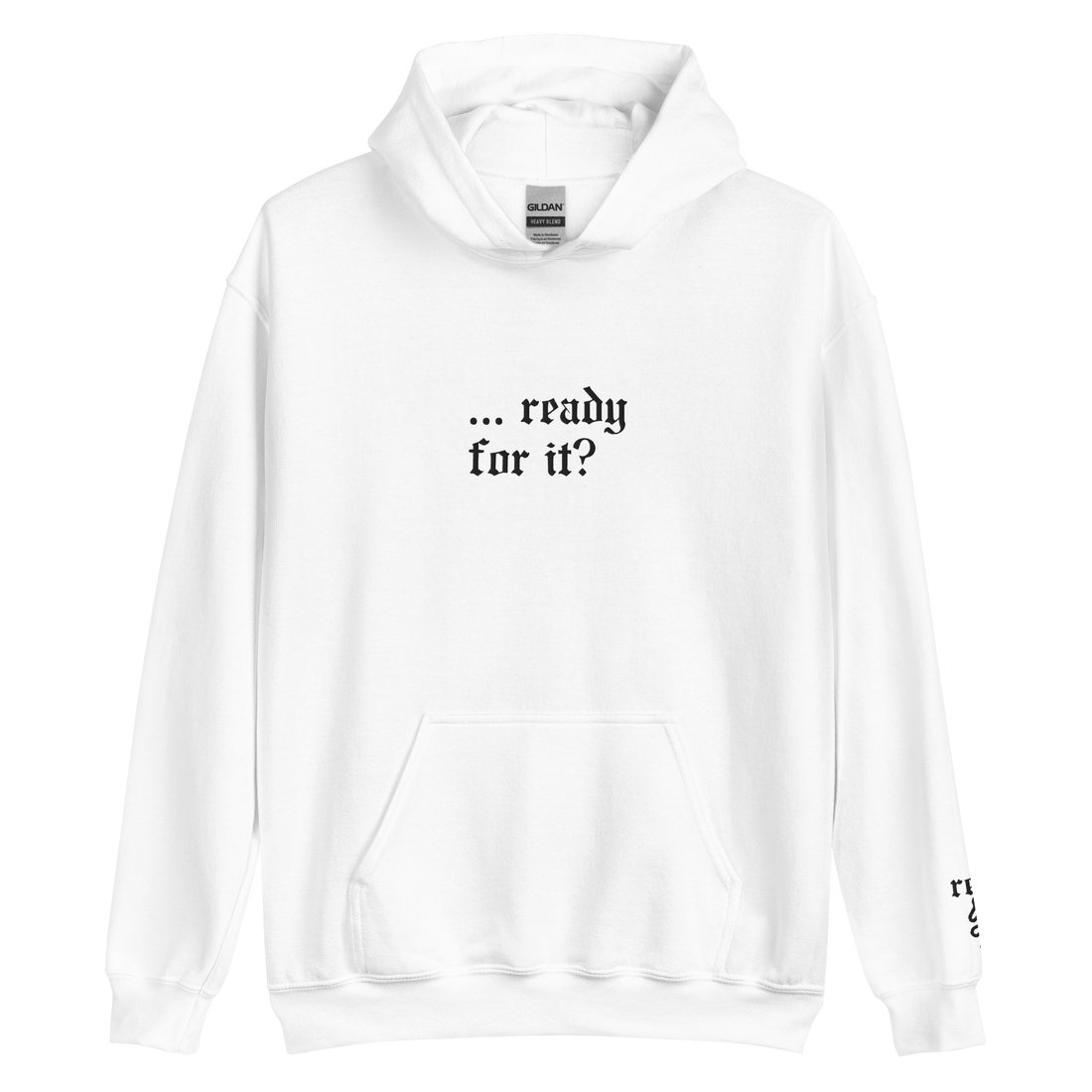 … ready for it? - White Embroidered Hoodie